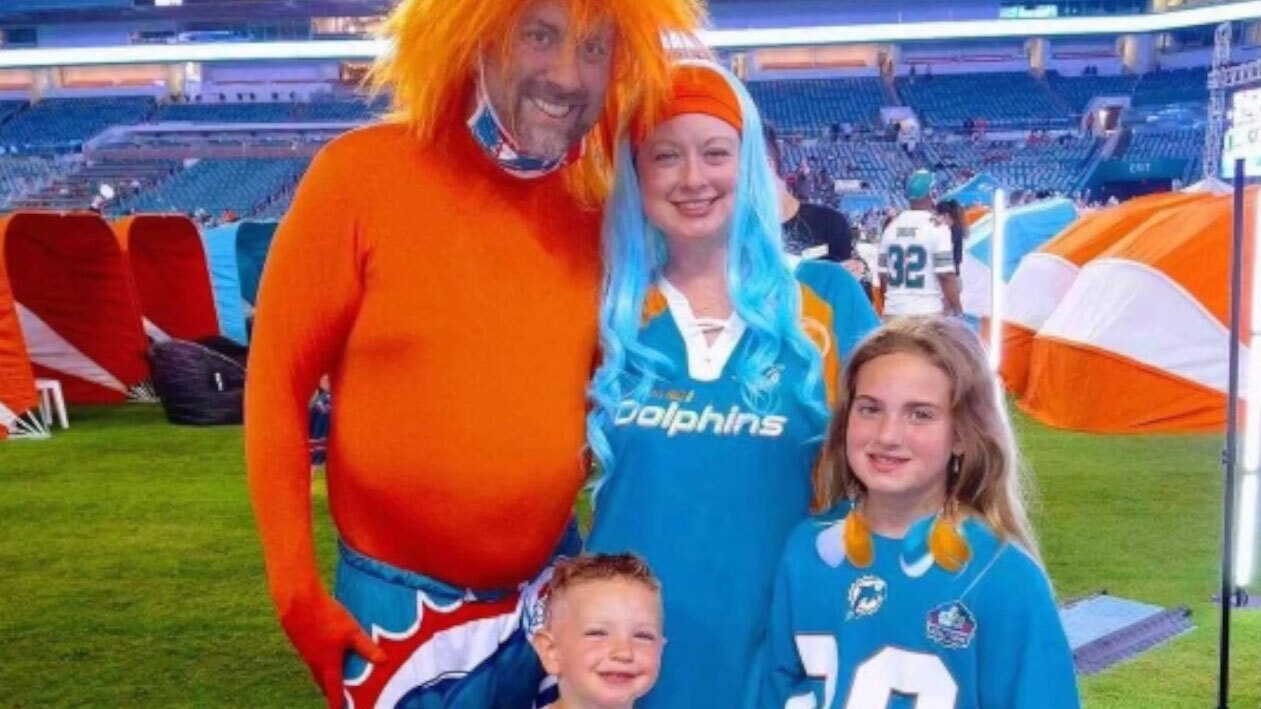 Jonathan Jenkins' love for the Dolphins includes attending games with family members.